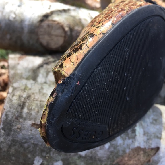 Guess Snakeskin Peep Toe Pumps 7.5 Animal Print Classic Heels - Picture 4 of 8